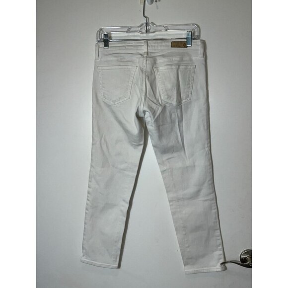 AG Adriano Goldschmied The Stilt Cigarette Jean Crop White Jeans Size 27 Womens - Picture 4 of 9